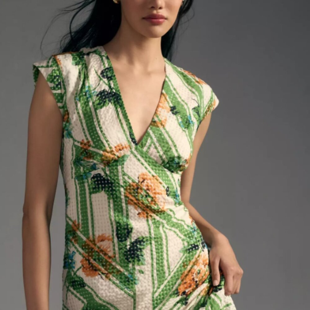 NWOT Maeve Cap-Sleeve V-Neck Maxi Dress - Picture 2 of 9